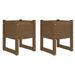 Jardinières 2 pcs Marron miel 40x40x52,5 cm Bois massif de pin - Photo n°2