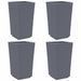 Jardinières 4 pcs gris 32,5x32,5x57 cm polypropylène - Photo n°2