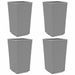 Jardinières 4 pcs gris clair 32,5x32,5x57 cm polypropylène - Photo n°2