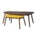 JASON Set de 2 Tables basses - Imitation bois - L 120 x P 70 x H 43 cm - Photo n°1