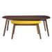 JASON Set de 2 Tables basses - Imitation bois - L 120 x P 70 x H 43 cm - Photo n°2