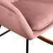 JENS Fauteuil Rocking Chair - Velours Vieux rose - Pieds hetre naturel - L 63 x P 75 x H 80 cm - Photo n°3