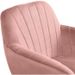 JENS Fauteuil Rocking Chair - Velours Vieux rose - Pieds hetre naturel - L 63 x P 75 x H 80 cm - Photo n°5