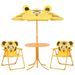 Jeu de bistro avec parasol pour enfants 3 pcs Jaune - Photo n°1