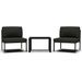 Jeu de canapés de jardin 3 pcs et coussins Aluminium Anthracite - Photo n°1