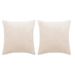 Jeu de coussin 2 pcs Velours 45 x 45 cm Blanc cassé 2 - Photo n°1