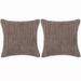 Jeu de coussin 2 pcs Velours 45 x 45 cm Marron - Photo n°1