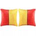Jeu de coussins avec paillettes 2 pcs 60 x 60 cm Rouge et doré - Photo n°1