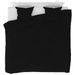 Jeu de housse de couette Molleton Noir 240x220/60x70 cm - Photo n°1