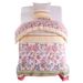 Jeu de housse de couette Motif floral rayé 135x200/80x80 cm - Photo n°1
