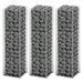 Jeu de panier de gabion 3 pcs Fil galvanisé 25 x 25 x 100 cm - Photo n°1