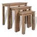 Jeu de tables gigognes 3 pcs Bois d'acacia massif - Photo n°1