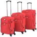 Jeu de valises souples 3 pcs Rouge - Photo n°1
