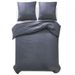 Jeu housse de couette Satin de coton Anthracite 200x220/80x80cm - Photo n°1