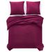 Jeu housse de couette Satin de coton Bordeaux 200x220/80x80 cm - Photo n°1