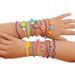 JUMBO 70005 Bracelets de l'amitié - Bracelets a tresser/tisser avec des fils colorés, perles et rubans - Disque en mousse - Photo n°5