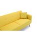 Canapé d'angle scandinave réversible et convertible tissu jaune Nolan 235 cm - Photo n°8