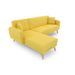 Canapé d'angle scandinave réversible et convertible tissu jaune Nolan 235 cm - Photo n°10