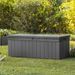 Keter Boîte de rangement de jardin Darwin 380 L Gris - Photo n°1