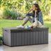 Keter Boîte de rangement de jardin Darwin 380 L Gris - Photo n°3