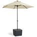 Keter Table d'appoint jardin Luzon Plus avec trou de parasol Graphite - Photo n°3