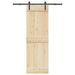 Kit de quincaillerie de porte coulissante 152,5 cm acier noir - Photo n°1