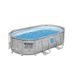 Kit Piscine hors sol BESTWAY Power Steel- 427 x 250 x 100 cm - Ovale (Livrée avec filtre a cartouche, bâche, échelle et diffuseur) - Photo n°1