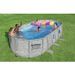 Kit Piscine hors sol - BESTWAY - Power Steel - 549 x 274 x 122 cm - Ovale (Avec pompe de filtration, échelle, bâche et diffuseur) - Photo n°6