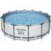 Kit Piscine hors sol tubulaire BESTWAY Steel Pro Max - 427 x 122 cm - Ronde (Avec un filtre a cartouche, une bâche et une échelle) - Photo n°1