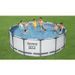 Kit Piscine hors sol tubulaire BESTWAY Steel Pro Max - 427 x 122 cm - Ronde (Avec un filtre a cartouche, une bâche et une échelle) - Photo n°2