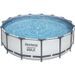 Kit Piscine hors sol tubulaire BESTWAY Steel Pro Max - 457 x 122 cm - Ronde (Livrée avec pompe de filtration, échelle, bâche) - Photo n°1