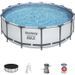 Kit Piscine hors sol tubulaire BESTWAY Steel Pro Max - 457 x 122 cm - Ronde (Livrée avec pompe de filtration, échelle, bâche) - Photo n°5