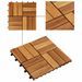 Kit tuiles de plancher en acacia 30 x 30 cm 20 pcs - Photo n°4