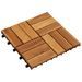 Kit tuiles de plancher en acacia 30 x 30 cm 30 pcs - Photo n°3