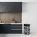KITCHEN MOVE Poubelle de cuisine automatique 58 L - Inox - Motif carreau de ciment - Noir et Blanc - Photo n°4