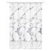 Kleine Wolke Rideau de douche Marble 180x200 cm Blanc et gris - Photo n°1