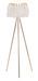 Lampadaire design plumes blanches doré MONA - Photo n°1