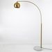Lampadaire métal brossé doré Lastra - Photo n°1