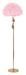 Lampadaire rose plume design doré SLIM - Photo n°1