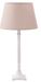Lampe à poser coton et métal blanc cassé décapé Ambre - Photo n°1