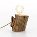Lampe à poser en bois massif clair Tonio H 18 cm - Photo n°1