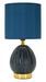 Lampe de chevet bleu design relief moderne élégant FLAVI - Photo n°1