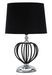 Lampe de table argent foncé métal noir design compact GLAMOUR - Photo n°1