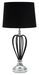Lampe de table argent foncé métal noir design élégant GLAMOUR - Photo n°1