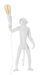 Lampe de table blanc design MONKEY - Photo n°1
