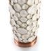 Lampe de table céramique blanc et métal cuivré Ravel D 17 cm - Photo n°2
