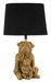 Lampe de table chien doré abat-jour noir SAMY - Photo n°1