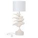 Lampe de table dauphins tissu et résine blanc Amble - Photo n°1