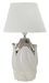 Lampe de table design céramique blanc et gris élégante BILLY - Photo n°1