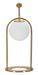Lampe de table design dorée avec sphère en verre blanc GLAMY Arc B - Photo n°1